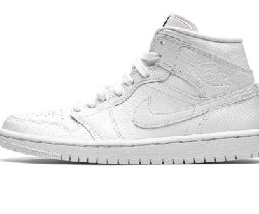 WMNS Air Jordan 1 Mid White Snakeskin