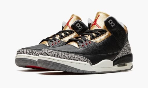 WMNS Air Jordan 3 Black Cement Gold