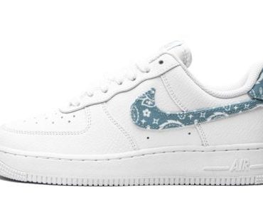 WMNS Air Force 1 Low Paisley – Worn Blue