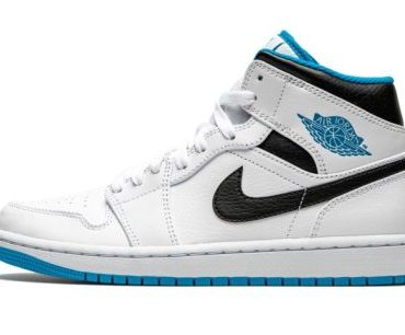 Air Jordan 1 Mid White / Laser Blue