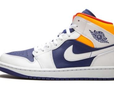 Air Jordan 1 Mid Royal Blue / Laser Orange