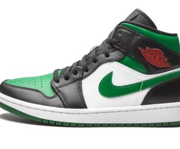 Air Jordan 1 Mid Green Toe