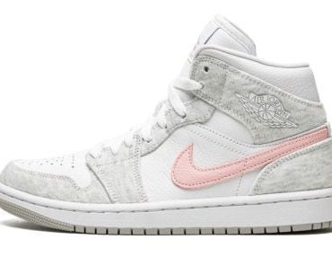 WMNS Air Jordan 1 Mid SE Heather Grey / Pink