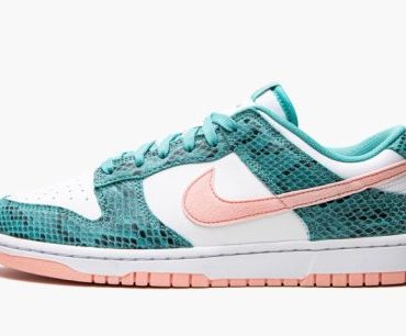 Nike Dunk Low Snakeskin Washed Teal Bleached Coral