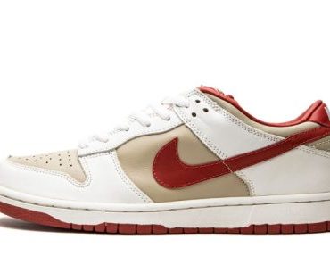 WMNS Dunk Low Pro Light Stone Varsity Red