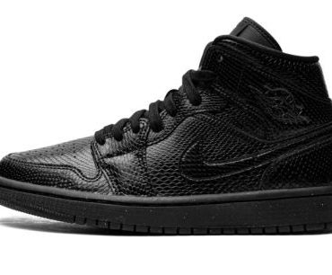 WMNS Air Jordan 1 Mid Black Snakeskin