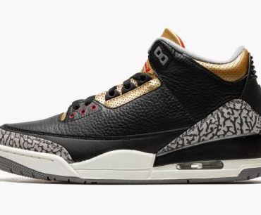 WMNS Air Jordan 3 Black Cement Gold
