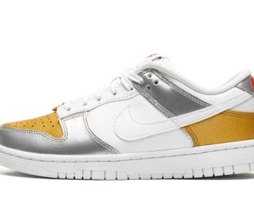 Dunk Low WMNS Gold White Silver